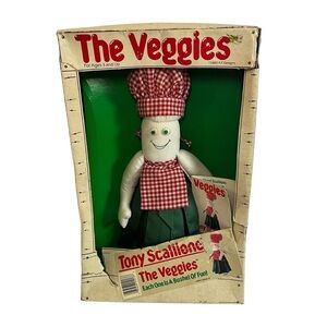 🌽 Vintage 1985 Tony Scallione “The Veggies” Plush Doll with Box